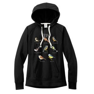 Nerd Funny Tit Birds Birdwatcher Collection Of Titten Bird Women's Fleece Hoodie