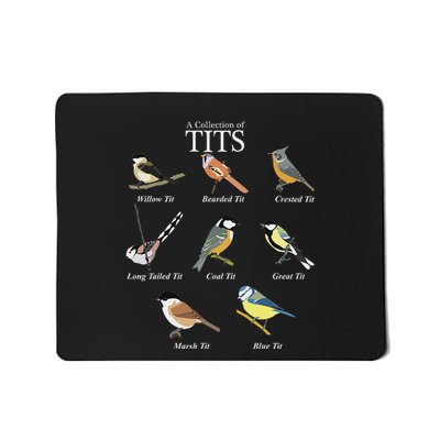 Nerd Funny Tit Birds Birdwatcher Collection Of Titten Bird Mousepad
