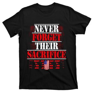 Never Forget Their Sacrifice Veteran Veterans Day T-Shirt