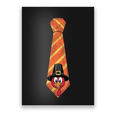 Necktie Funny Thanksgiving Tie With Turkey For Family Dinner Poster