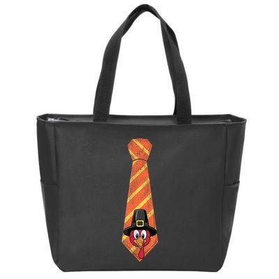 Necktie Funny Thanksgiving Tie With Turkey For Family Dinner Zip Tote Bag