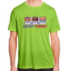 Never Forget Tape Cassette Floppy Disk Adult ChromaSoft Performance T-Shirt