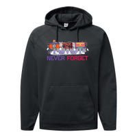 Never Forget Tape Cassette Floppy Disk Performance Fleece Hoodie