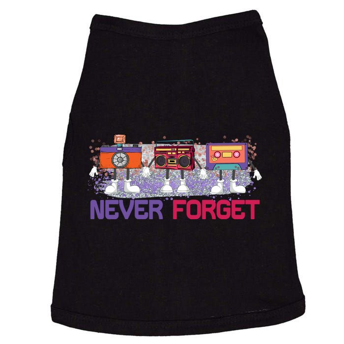 Never Forget Tape Cassette Floppy Disk Doggie Tank