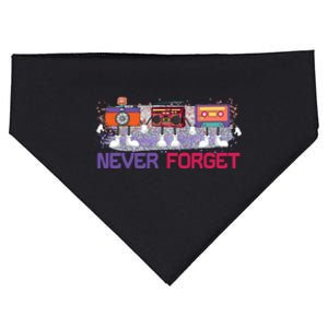 Never Forget Tape Cassette Floppy Disk USA-Made Doggie Bandana