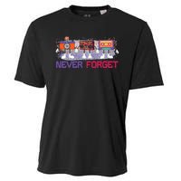 Never Forget Tape Cassette Floppy Disk Cooling Performance Crew T-Shirt