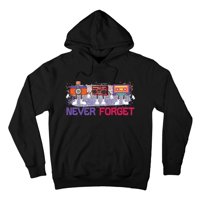 Never Forget Tape Cassette Floppy Disk Hoodie