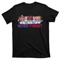 Never Forget Tape Cassette Floppy Disk T-Shirt