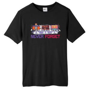 Never Forget Tape Cassette Floppy Disk Tall Fusion ChromaSoft Performance T-Shirt