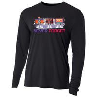 Never Forget Tape Cassette Floppy Disk Cooling Performance Long Sleeve Crew