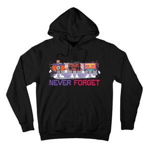 Never Forget Tape Cassette Floppy Disk Tall Hoodie