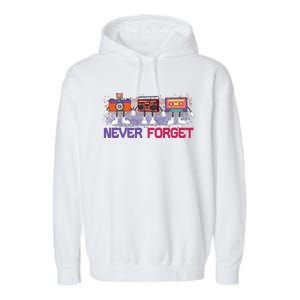 Never Forget Tape Cassette Floppy Disk Garment-Dyed Fleece Hoodie