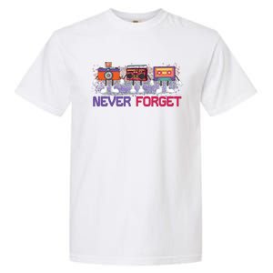 Never Forget Tape Cassette Floppy Disk Garment-Dyed Heavyweight T-Shirt