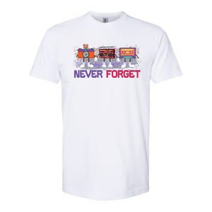 Never Forget Tape Cassette Floppy Disk Softstyle CVC T-Shirt