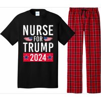 Nurses For Trump 2024 Reelection Trump Republican Usa Flag Pajama Set