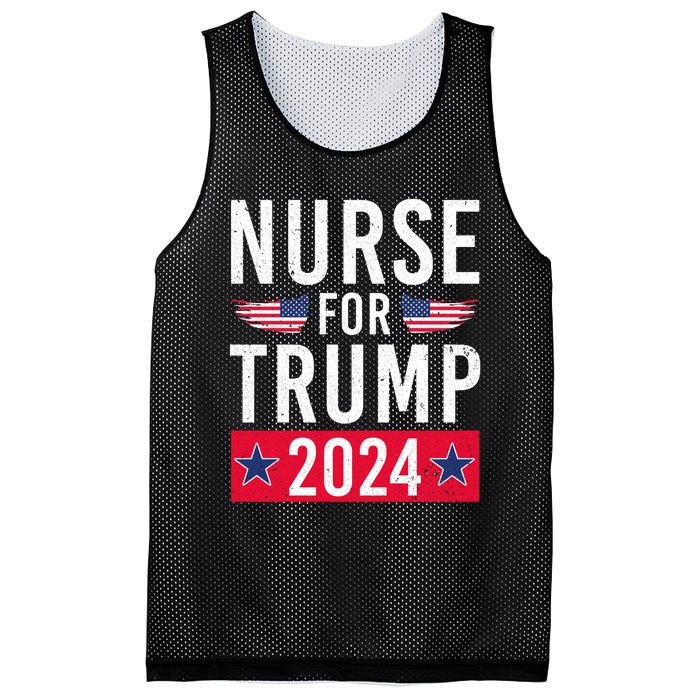 Nurses For Trump 2024 Reelection Trump Republican Usa Flag Mesh Reversible Basketball Jersey Tank