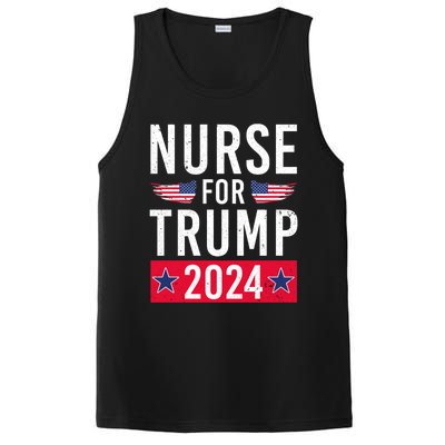 Nurses For Trump 2024 Reelection Trump Republican Usa Flag PosiCharge Competitor Tank