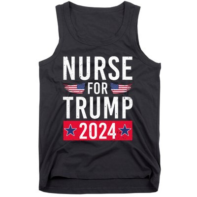 Nurses For Trump 2024 Reelection Trump Republican Usa Flag Tank Top