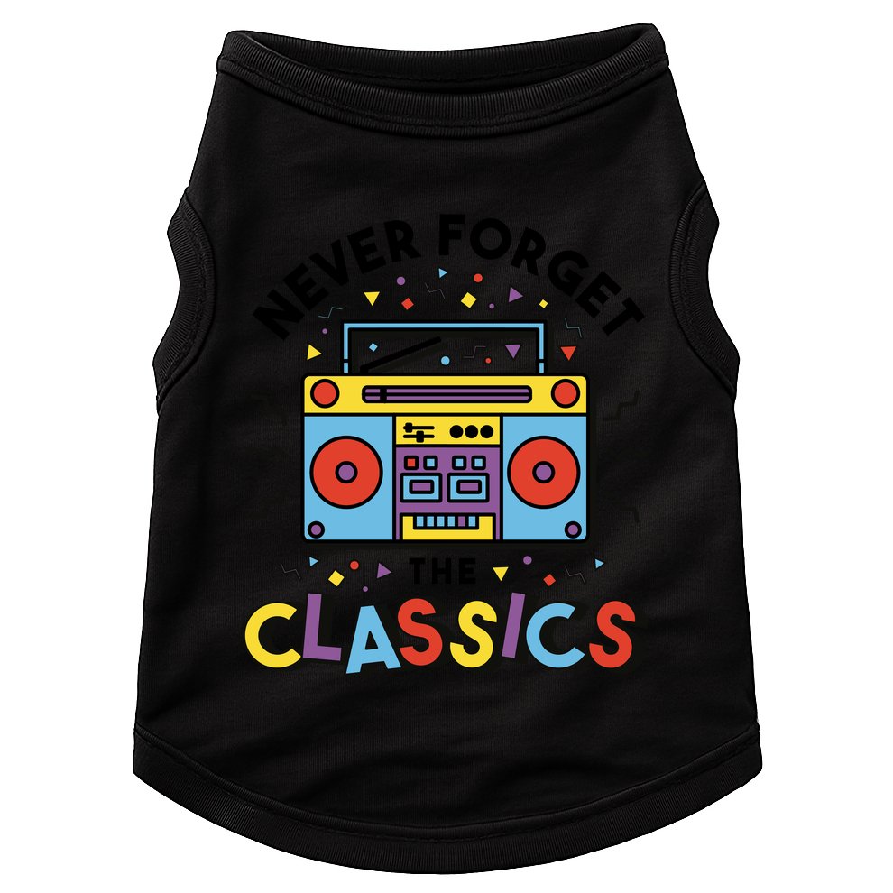 Never Forget The Classics Retro Doggie Tank
