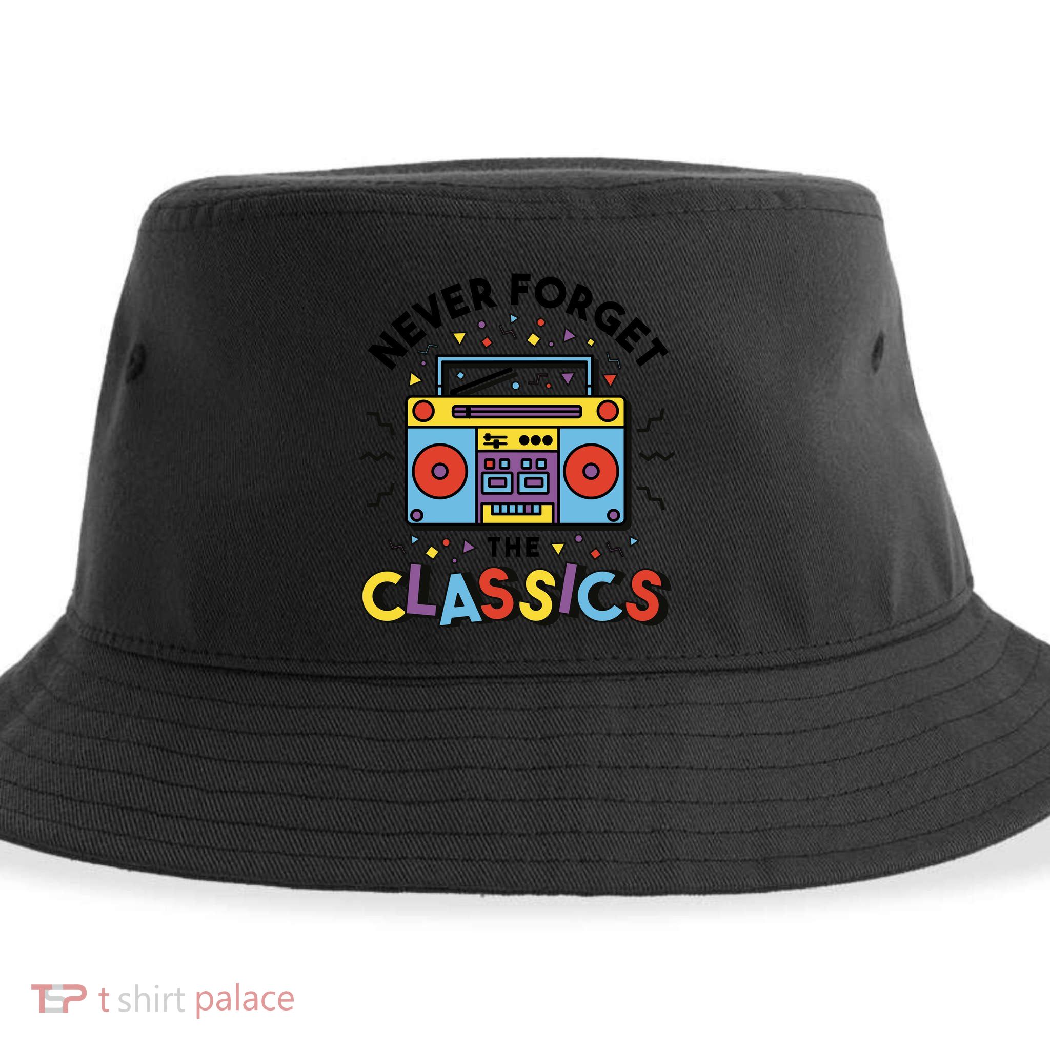 Never Forget The Classics Retro Sustainable Bucket Hat
