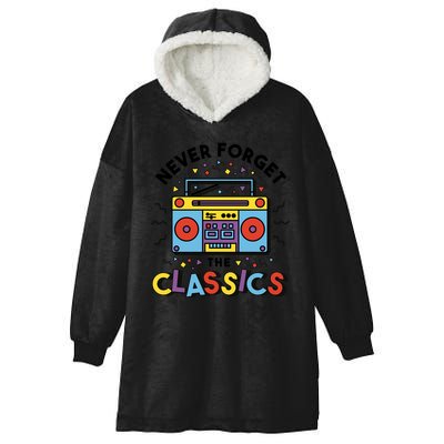 Never Forget The Classics Retro Hooded Wearable Blanket
