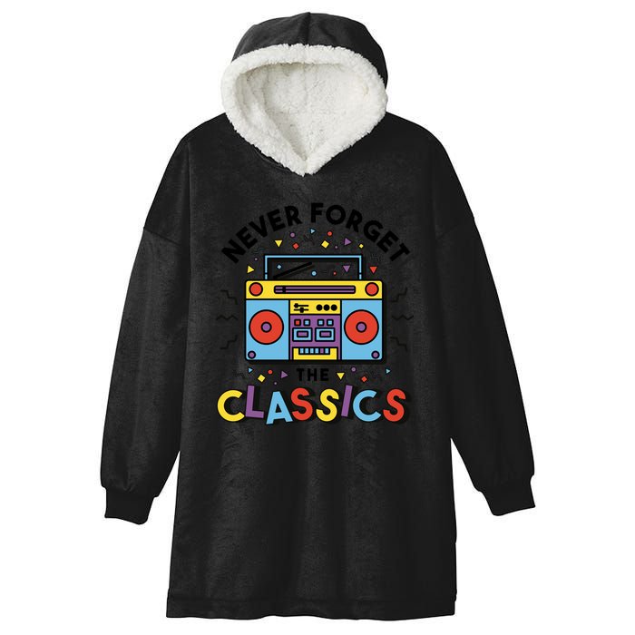 Never Forget The Classics Retro Hooded Wearable Blanket