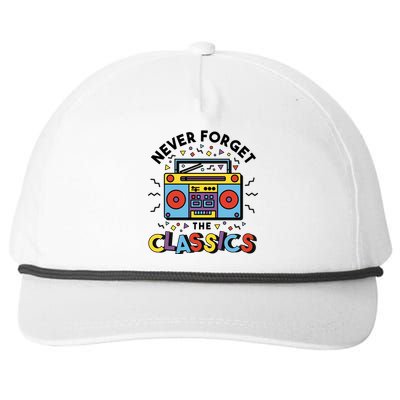 Never Forget The Classics Retro Snapback Five-Panel Rope Hat