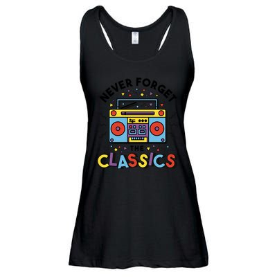Never Forget The Classics Retro Ladies Essential Flowy Tank