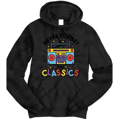 Never Forget The Classics Retro Tie Dye Hoodie