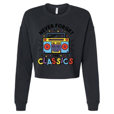 Never Forget The Classics Retro Cropped Pullover Crew