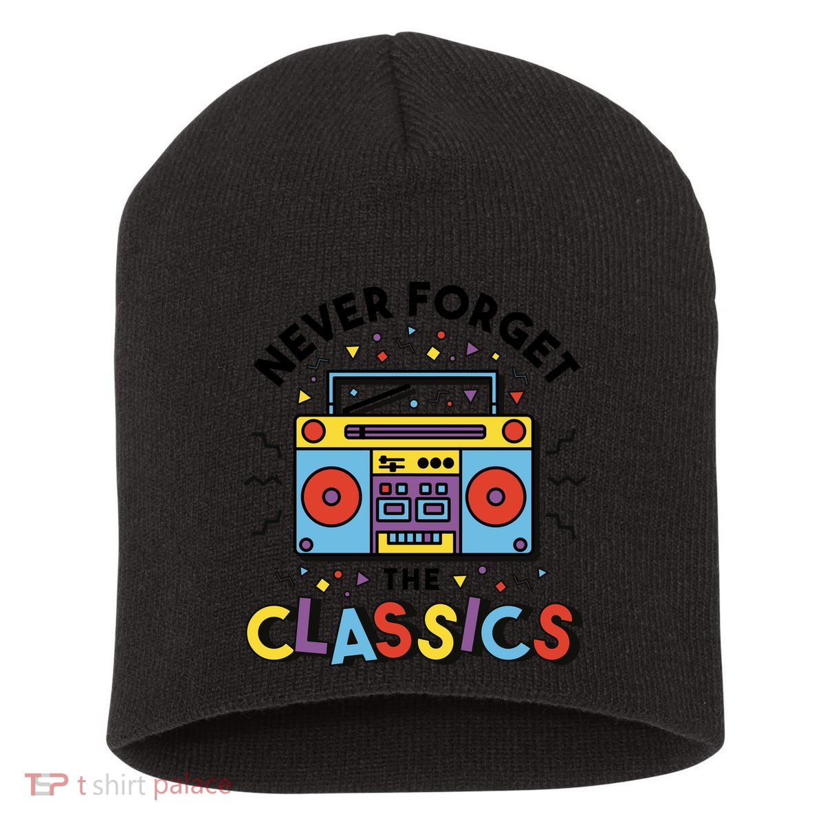 Never Forget The Classics Retro Short Acrylic Beanie