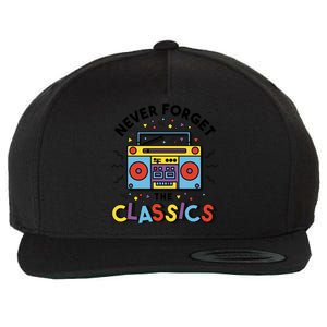 Never Forget The Classics Retro Wool Snapback Cap