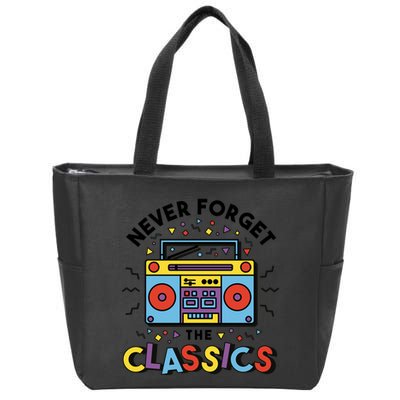 Never Forget The Classics Retro Zip Tote Bag