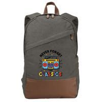Never Forget The Classics Retro Cotton Canvas Backpack