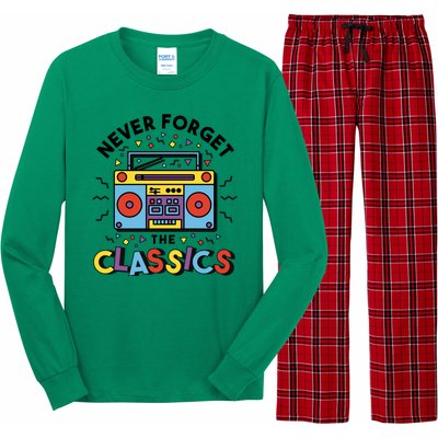 Never Forget The Classics Retro Long Sleeve Pajama Set