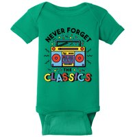 Never Forget The Classics Retro Baby Bodysuit