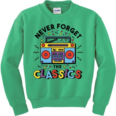 Never Forget The Classics Retro Kids Sweatshirt