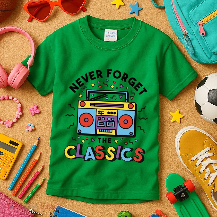 Never Forget The Classics Retro Kids T-Shirt