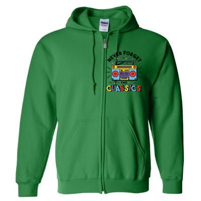 Never Forget The Classics Retro Full Zip Hoodie