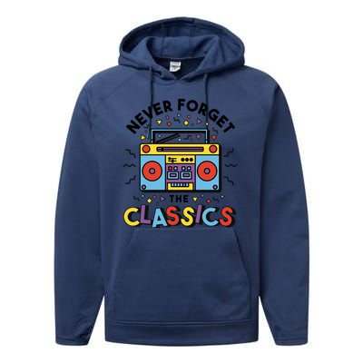 Never Forget The Classics Retro Performance Fleece Hoodie