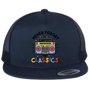 Never Forget The Classics Retro Flat Bill Trucker Hat