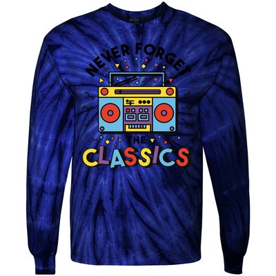 Never Forget The Classics Retro Tie-Dye Long Sleeve Shirt