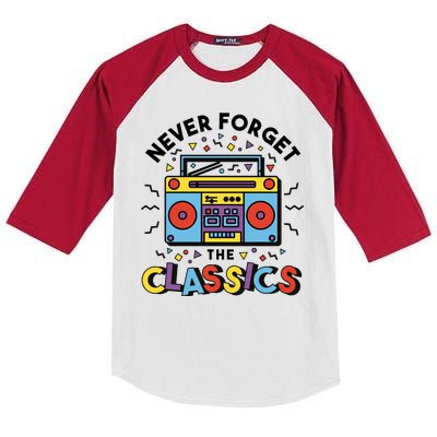 Never Forget The Classics Retro Kids Colorblock Raglan Jersey