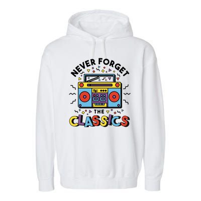 Never Forget The Classics Retro Garment-Dyed Fleece Hoodie