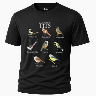 Nerd Funny Tit Birds Birdwatcher Collection Of Titten Bird Cooling Performance Crew T-Shirt