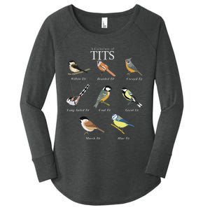 Nerd Funny Tit Birds Birdwatcher Collection Of Titten Bird Women's Perfect Tri Tunic Long Sleeve Shirt