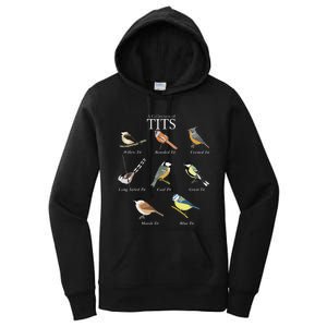 Nerd Funny Tit Birds Birdwatcher Collection Of Titten Bird Women's Pullover Hoodie