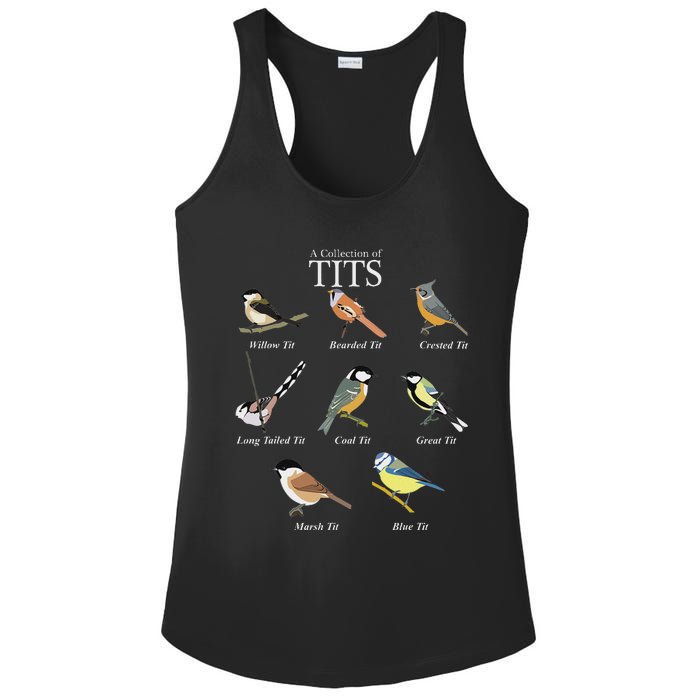 Nerd Funny Tit Birds Birdwatcher Collection Of Titten Bird Ladies PosiCharge Competitor Racerback Tank