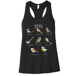 Nerd Funny Tit Birds Birdwatcher Collection Of Titten Bird Women's Racerback Tank