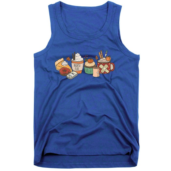 Nurse Fuel Thanksgiving Fall Coffee Pumpkin Spice Latte Gift Tank Top